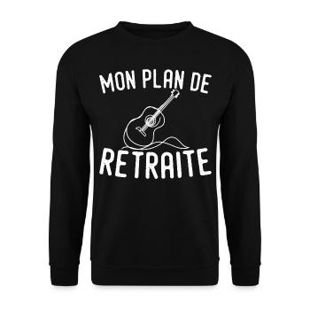 My Guitar Retirement Plan - Guitar Gift - Unisex Sweatshirt - black - Front - Alina (178cm) & Michal (187cm)