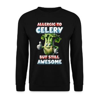 Celery Allergy Allerigic To Celery - Unisex Sweatshirt - black - Front - Alina (178cm) & Michal (187cm)
