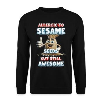 Capsule Fruit Allergy Allerigic To Seeds - Unisex Sweatshirt - black - Front - Alina (178cm) & Michal (187cm)