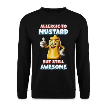 Mustard Allergy Allerigic To Mustard - Unisex Sweatshirt - black - Front - Alina (178cm) & Michal (187cm)