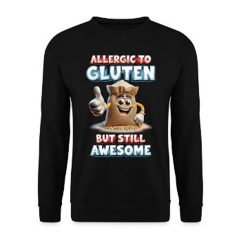 Allergie au gluten Intolérance au gluten - Sweat-shirt Unisexe - noir - Devant - Alina (178cm) & Michal (187cm)