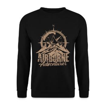 Paragliding Paraglider Glider Airborne Adventurer - Unisex Sweatshirt - black - Front - Alina (178cm) & Michal (187cm)
