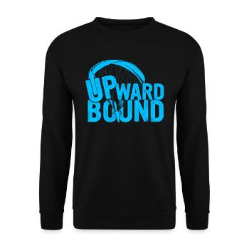 Paragliding Paraglider Glider Upward Bound - Unisex Sweatshirt - black - Front - Alina (178cm) & Michal (187cm)