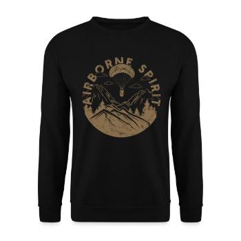 Paragliding Paraglider Gleiter Airbone Spirit - Unisex Pullover - Schwarz - Vorne - Alina (178cm) & Michal (187cm)