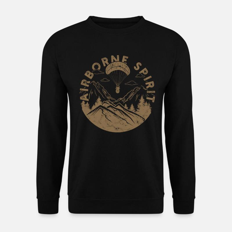 Paragliding Paraglider Gleiter Airbone Spirit - Unisex Pullover - Schwarz