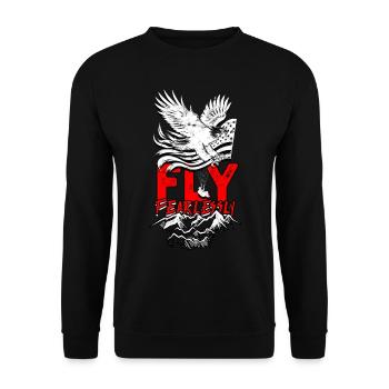 Paragliding Paraglider Gleiter Fly Fearlessy - Unisex Pullover - Schwarz - Vorne - Alina (178cm) & Michal (187cm)
