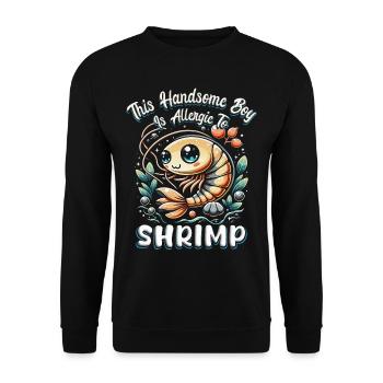 Allergie aux crevettes Allergique aux crevettes - Sweat-shirt Unisexe - noir - Devant - Alina (178cm) & Michal (187cm)