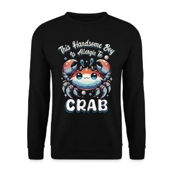 Allergie au cancer Allergique au crabe - Sweat-shirt Unisexe - noir - Devant - Alina (178cm) & Michal (187cm)