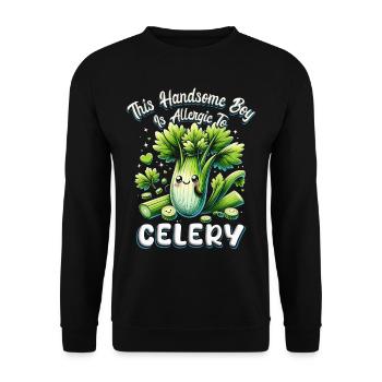 Allergie au céleri Allergique au céleri - Sweat-shirt Unisexe - noir - Devant - Alina (178cm) & Michal (187cm)