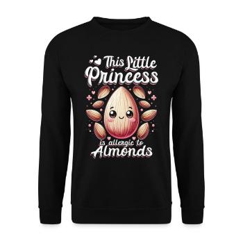 Allergie aux amandes Allergique aux amandes - Sweat-shirt Unisexe - noir - Devant - Alina (178cm) & Michal (187cm)