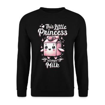 Allergie au lait Allergie au lait - Sweat-shirt Unisexe - noir - Devant - Alina (178cm) & Michal (187cm)