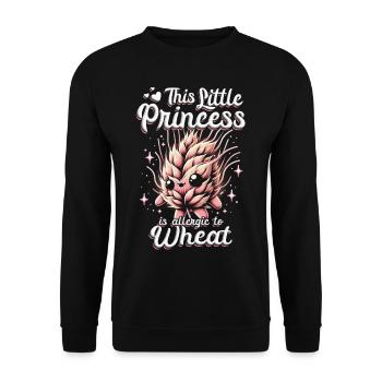 Wheat allergy - Unisex Sweatshirt - black - Front - Alina (178cm) & Michal (187cm)