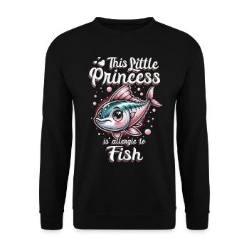 Allergie au poisson - Sweat-shirt Unisexe - noir - Devant - Alina (178cm) & Michal (187cm)