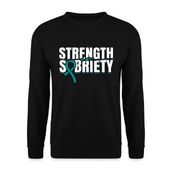 Detoxification Withdrawal Addictive Strength In Sobriety - Unisex Sweatshirt - black - Front - Alina (178cm) & Michal (187cm)