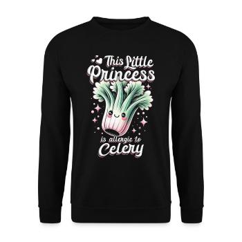 Celery allergy - Unisex Sweatshirt - black - Front - Alina (178cm) & Michal (187cm)