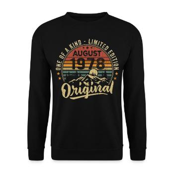Août 1978 Cadeau Anniversaire 1978 Légendes Août - Sweat-shirt Unisexe - noir - Devant - Alina (178cm) & Michal (187cm)