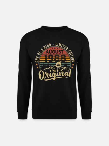 August 1988 Birthday Gift 1988 Legends August - Unisex Sweatshirt - black