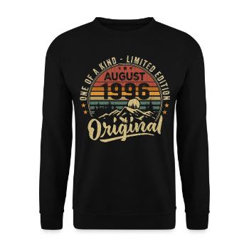 August 1996 Birthday Gift 1996 Legends August - Unisex Sweatshirt - black - Front - Alina (178cm) & Michal (187cm)