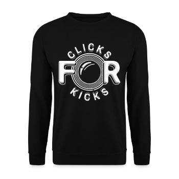 Photographe Photographie Photographes Clics Pour Coups De Pied - Sweat-shirt Unisexe - noir - Devant - Alina (178cm) & Michal (187cm)