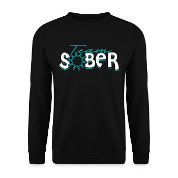 Detoxification Withdrawal Addicted Team Sober - Unisex Sweatshirt - black - Front - Alina (178cm) & Michal (187cm)