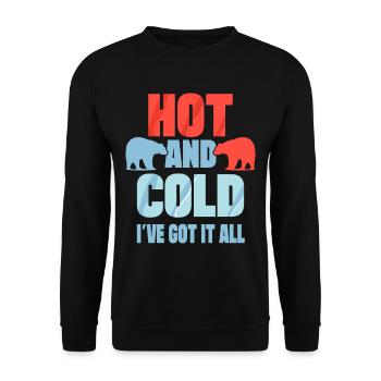 Ice Swimming Hot & Cold I´ve Got It All Ice Gift - Unisex Pullover - Schwarz - Vorne - Alina (178cm) & Michal (187cm)