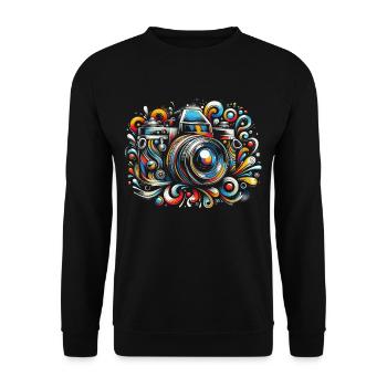 Photographer Photography Photographer - Unisex Sweatshirt - black - Front - Alina (178cm) & Michal (187cm)