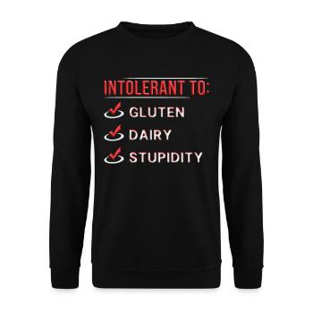 Allergie au gluten Intolérance au gluten - Sweat-shirt Unisexe - noir - Devant - Alina (178cm) & Michal (187cm)