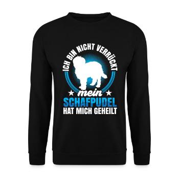 Sheep Poodle Healed Me Old German Herding Dog - Unisex Sweatshirt - black - Front - Alina (178cm) & Michal (187cm)