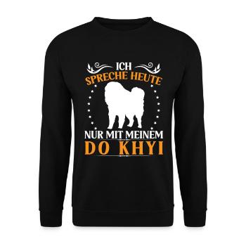 Talk only to Do Khyi Tibetan Mastiff Tibetan Mastiff - Unisex Sweatshirt - black - Front - Alina (178cm) & Michal (187cm)