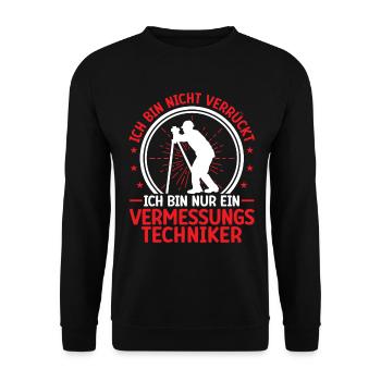Géomètre, pas arpenteur fou - Sweat-shirt Unisexe - noir - Devant - Alina (178cm) & Michal (187cm)
