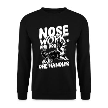 Flyball Border Collie Nose Work - Unisex Sweatshirt - black - Front - Alina (178cm) & Michal (187cm)