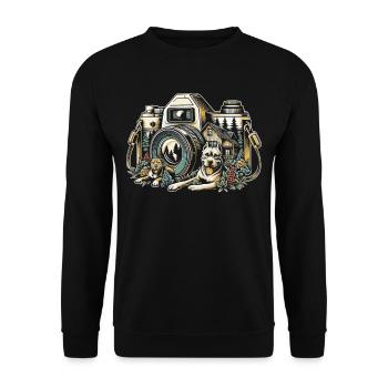 Photographer Photography Photographers Dogs - Unisex Sweatshirt - black - Front - Alina (178cm) & Michal (187cm)