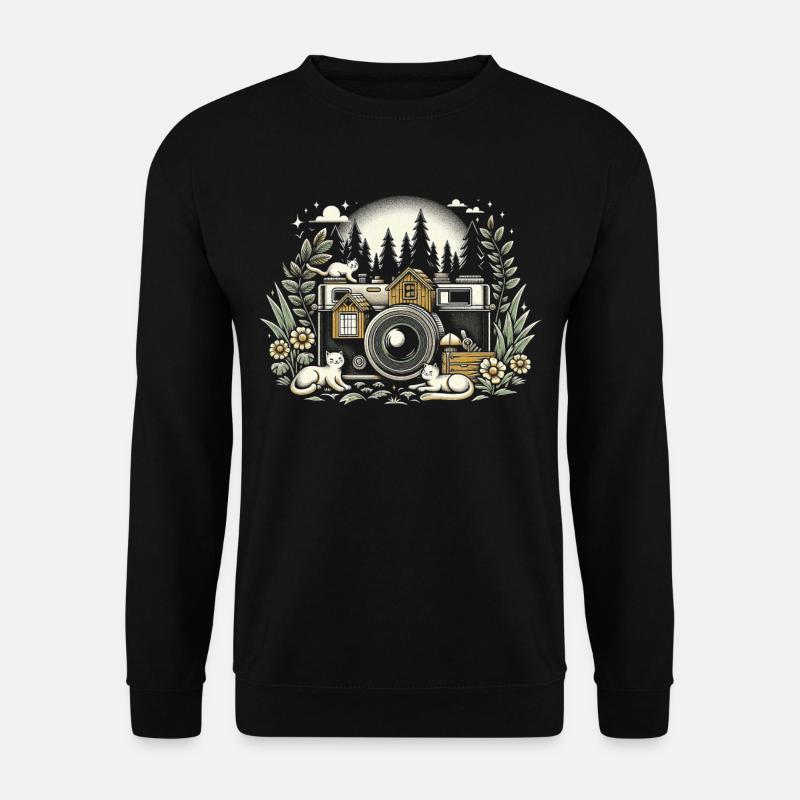Fotograf Fotografie Fotografen Katze - Unisex Pullover - Schwarz