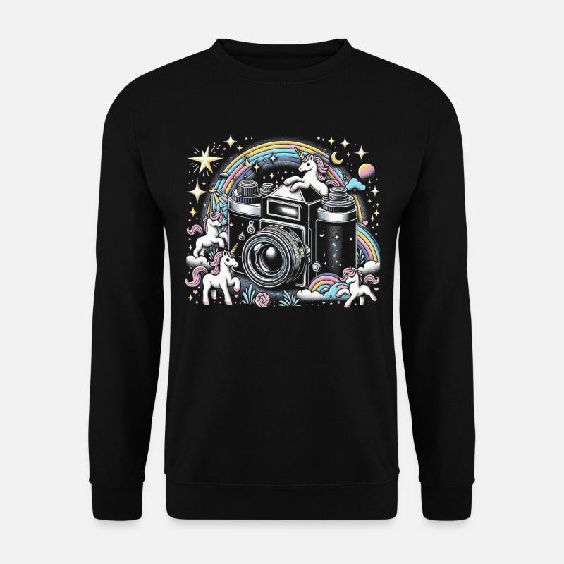 Fotograf Fotografie Fotografen Einhörner - Unisex Pullover - Schwarz