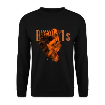 Betta Fish Bubbles And Brawls - Unisex Sweatshirt - black - Front - Alina (178cm) & Michal (187cm)