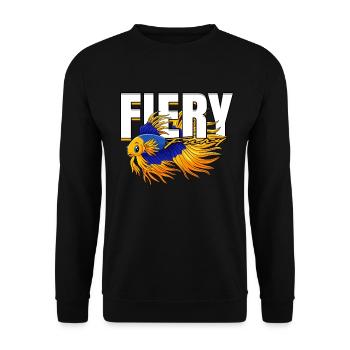 Kampffisch Siamesische Kampffische Fiery Fury - Unisex Pullover - Schwarz - Vorne - Alina (178cm) & Michal (187cm)