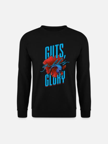 Kampffisch Kampffische Guts Gills Glory - Unisex Pullover - Schwarz