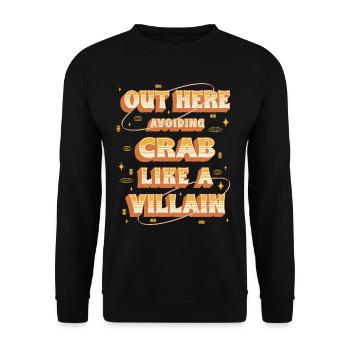 Allergie au cancer ici : éviter le crabe - Sweat-shirt Unisexe - noir - Devant - Alina (178cm) & Michal (187cm)