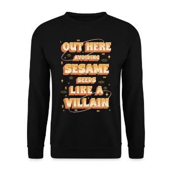 Capsule Fruit Allergy Out Here Avoiding Seeds - Unisex Sweatshirt - black - Front - Alina (178cm) & Michal (187cm)