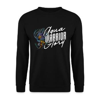 Kampffisch Kampffische Aqua Warrior Glory - Unisex Pullover - Schwarz - Vorne - Alina (178cm) & Michal (187cm)