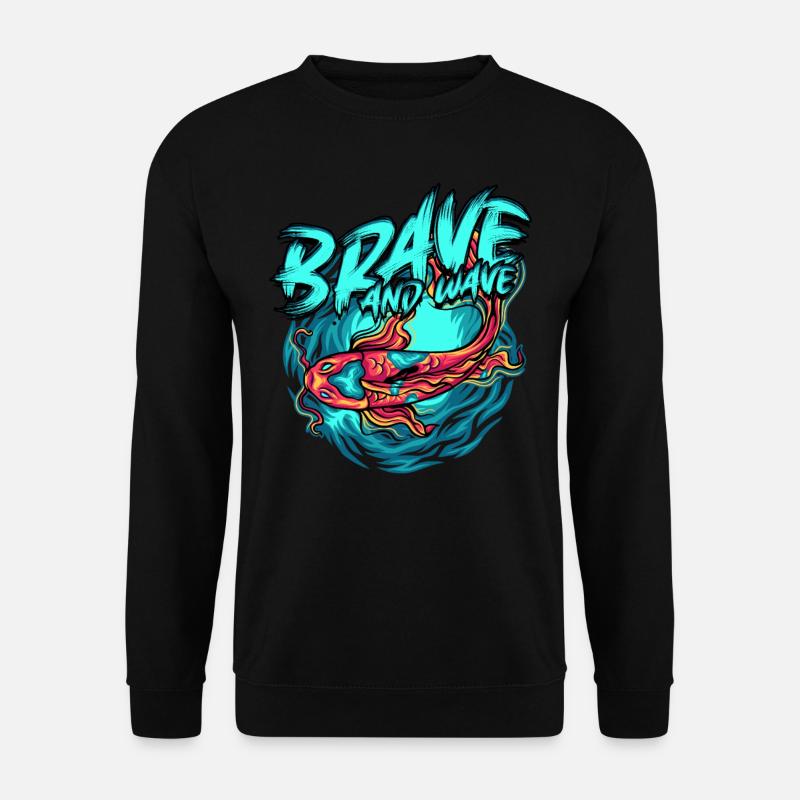 Betta Brave And Wave - Unisex Sweatshirt - black
