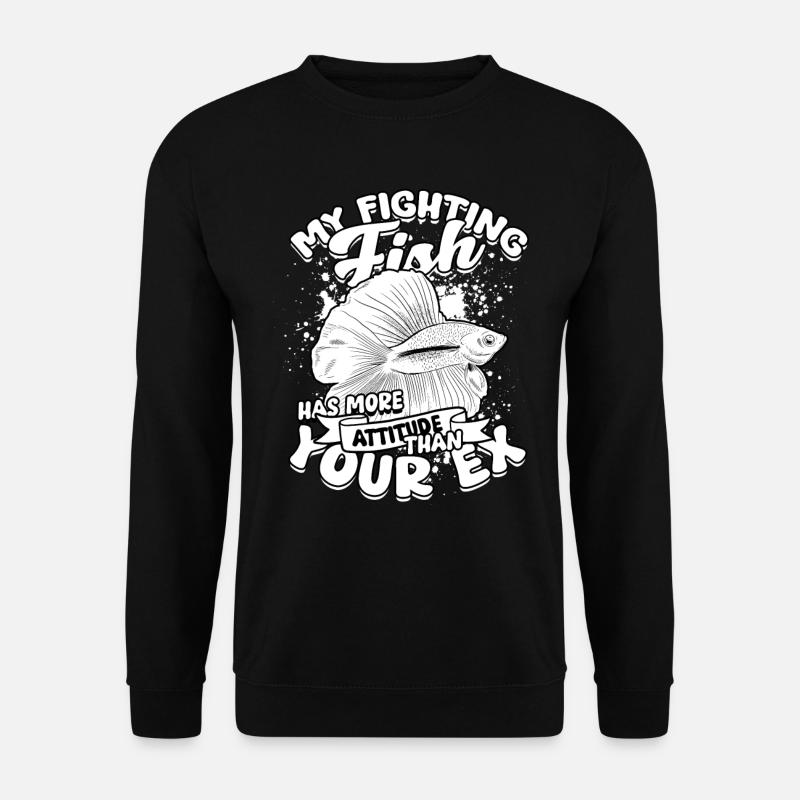 Kampffisch Siamesische Kampffische - Unisex Pullover - Schwarz