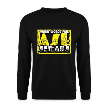 ASL Sign Language Interpreter - Unisex Sweatshirt - black - Front - Alina (178cm) & Michal (187cm)