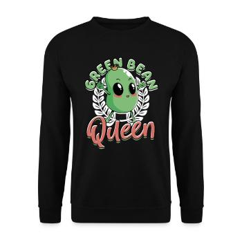 Grüner Bohnenauflauf Green Bean Casserole - Unisex Sweatshirt - black - Front - Alina (178cm) & Michal (187cm)