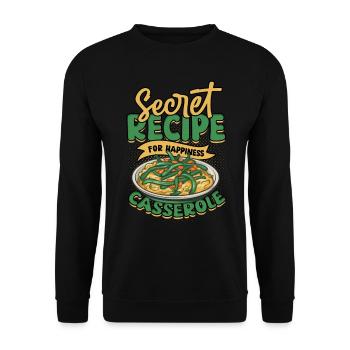 Grüner Bohnenauflauf Green Bean Casserole - Unisex Sweatshirt - black - Front - Alina (178cm) & Michal (187cm)