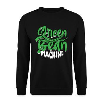 Grüner Bohnenauflauf Green Bean Casserole - Unisex Sweatshirt - black - Front - Alina (178cm) & Michal (187cm)