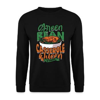Grüner Bohnenauflauf Casserole de haricots verts - Sweat-shirt Unisexe - noir - Devant - Alina (178cm) & Michal (187cm)