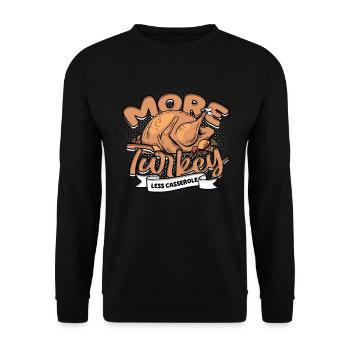 Grüner Bohnenauflauf Green Bean Casserole - Unisex Sweatshirt - black - Front - Alina (178cm) & Michal (187cm)