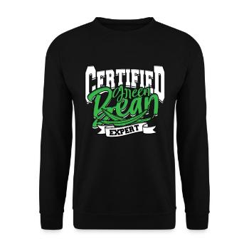 Grüner Bohnenauflauf Green Bean Casserole - Unisex Sweatshirt - black - Front - Alina (178cm) & Michal (187cm)