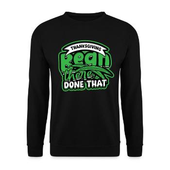 Grüner Bohnenauflauf Green Bean Casserole - Unisex Sweatshirt - black - Front - Alina (178cm) & Michal (187cm)